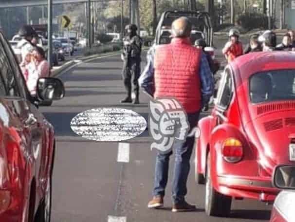 Motociclista arrollado por padre de familia xalapeño