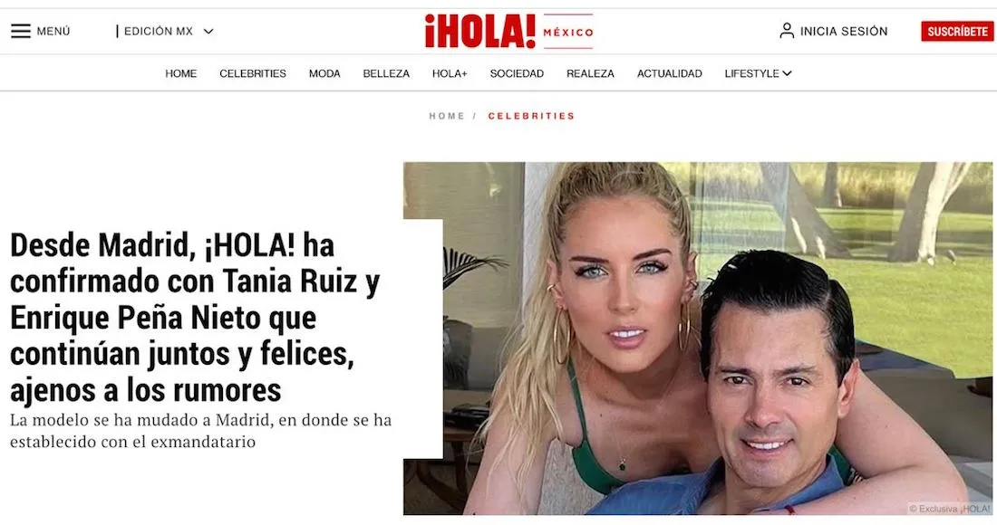 Peña aparece en la revista ¡Hola! sin una sola arruga y con una nueva sonrisa