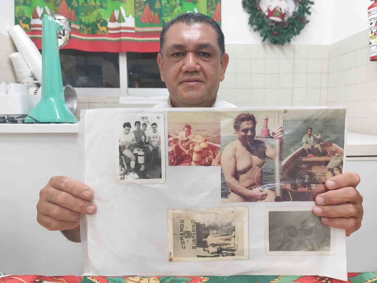 Constantino Zimbrón, el buzo que sobrevivió 3 días perdido en el mar, en Veracruz