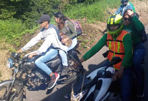 ¡Hasta con mascotas! procesión a la Virgen de Guadalupe en carreteras de Veracruz (+Video)