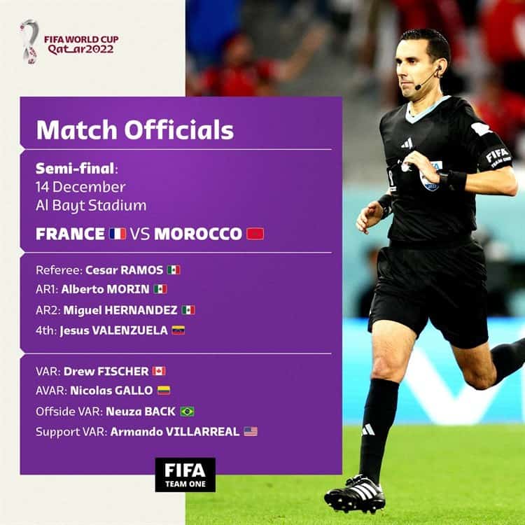 César Ramos, elegido para pitar semifinal en Qatar 2022