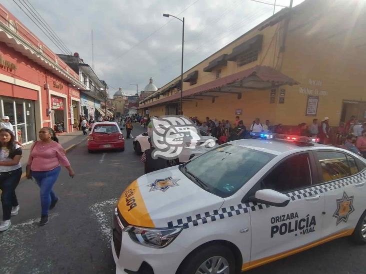 Fuerte movilización por choque en crucero 1x1 del centro de Orizaba