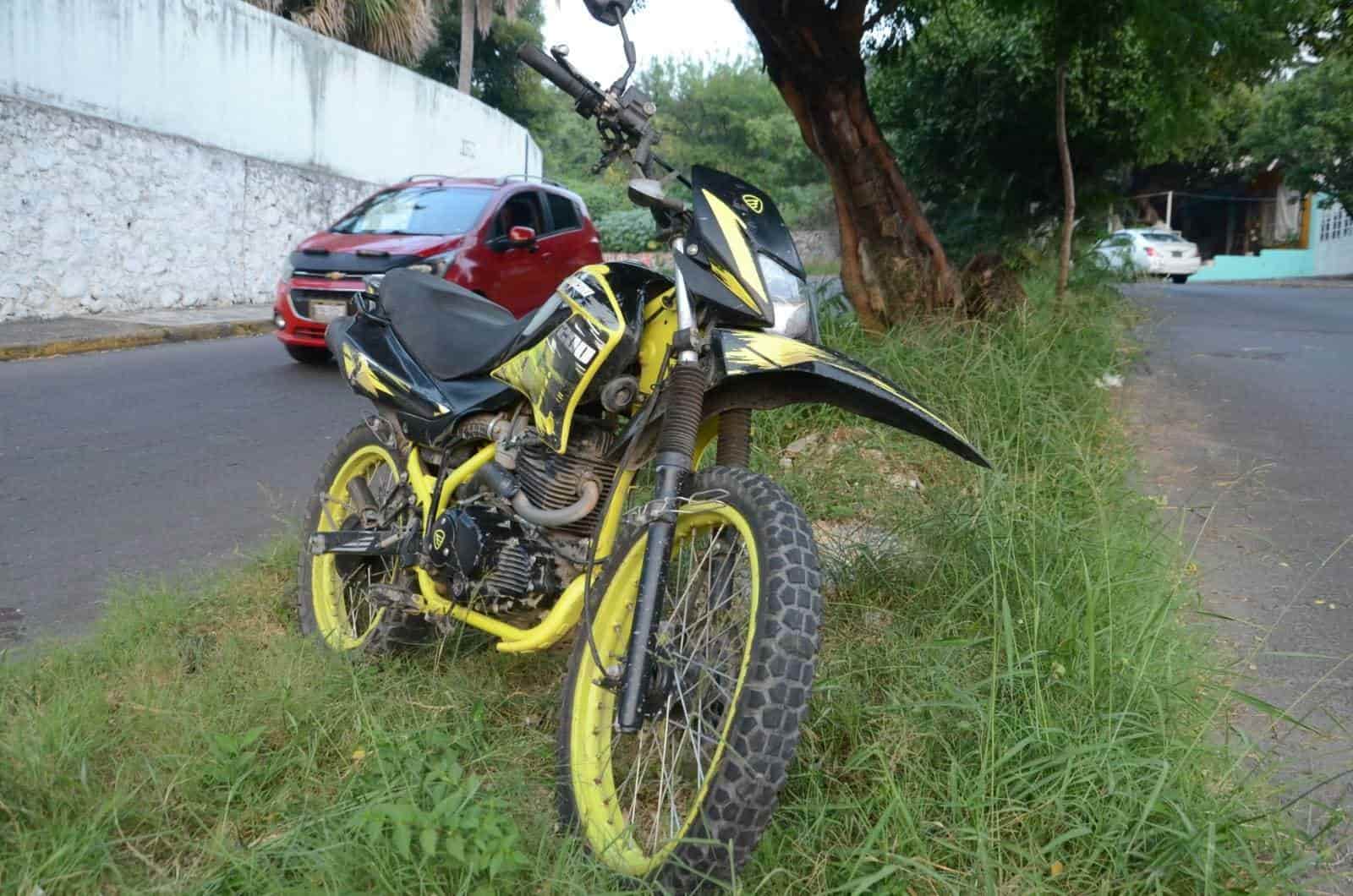 Se accidenta motociclista en la colonia Pocitos y Rivera; iba en estado inconveniente