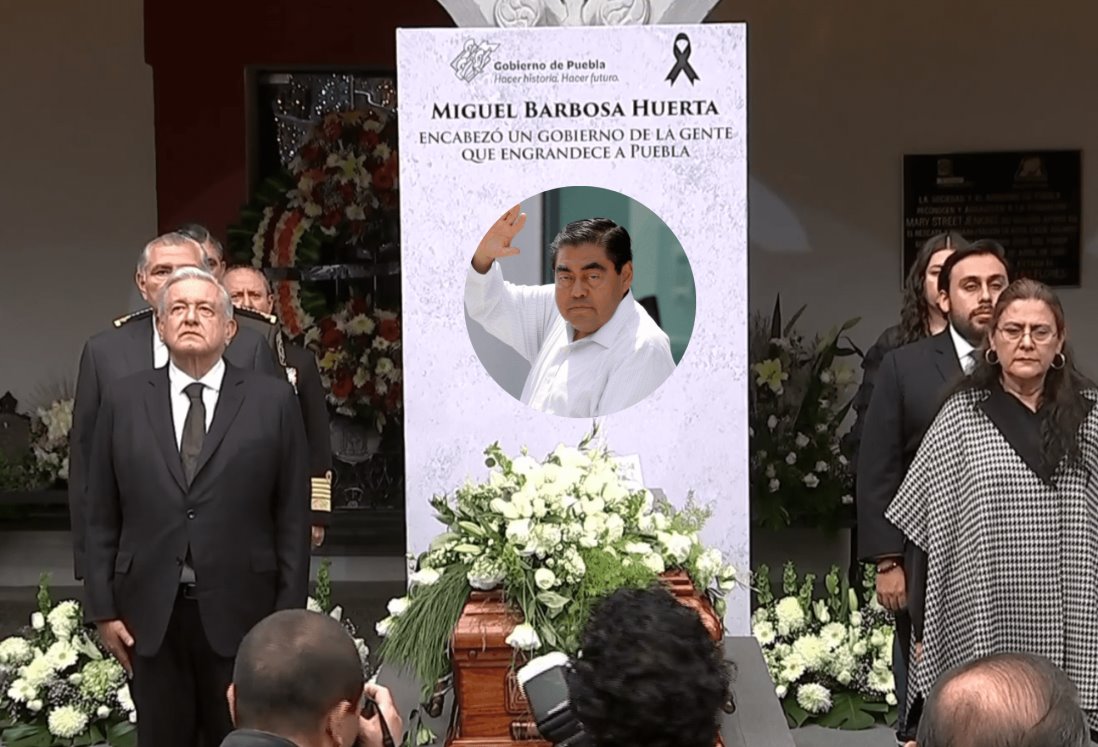 AMLO presente en el homenaje póstumo a Miguel Barbosa