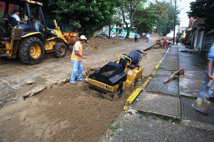 Afectaciones por fuerte lluvia en Coatzacoalcos