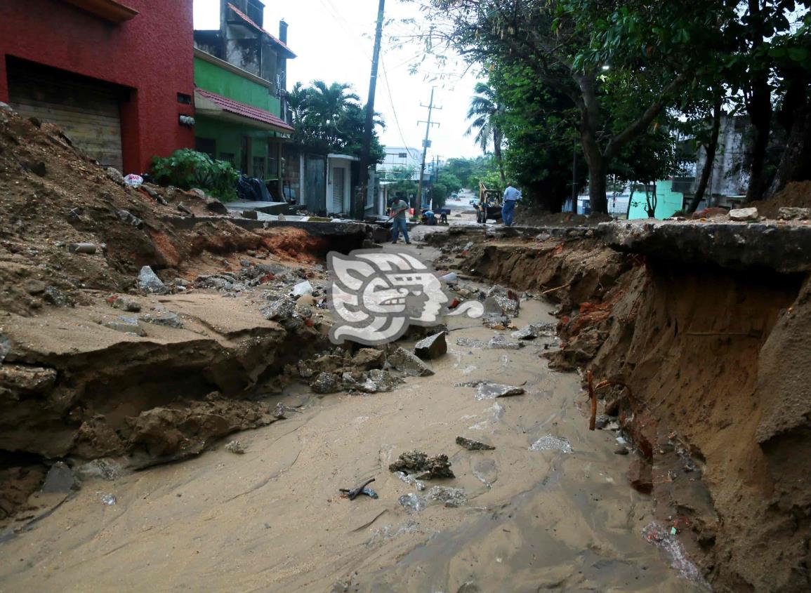 Afectaciones por fuerte lluvia en Coatzacoalcos