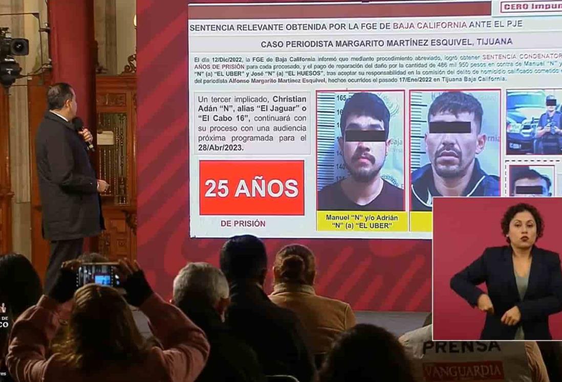 Destaca SSPC sentencia contra asesinos del periodista Margarito Martínez