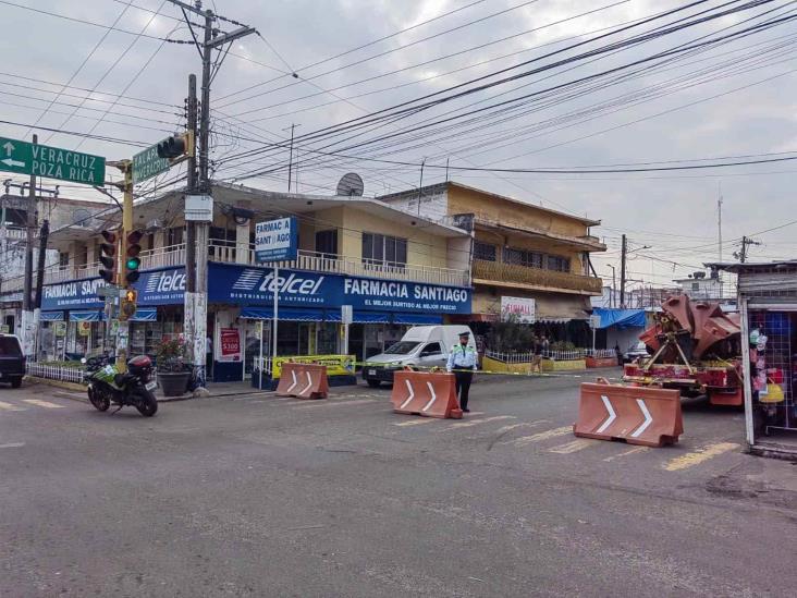 Cierran calles de Cardel por Tianguis Navideño