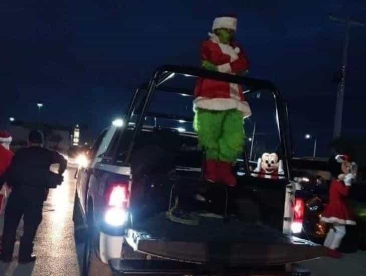 Detienen al Grinch antes que arruine la Navidad en Tamaulipas