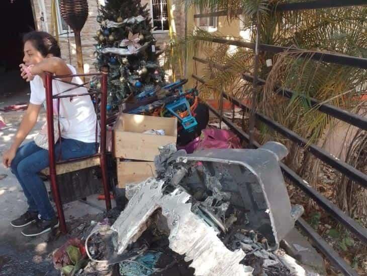 Incendio en Veracruz quemó sus ahorros y cartitas de los niños para Santa Claus