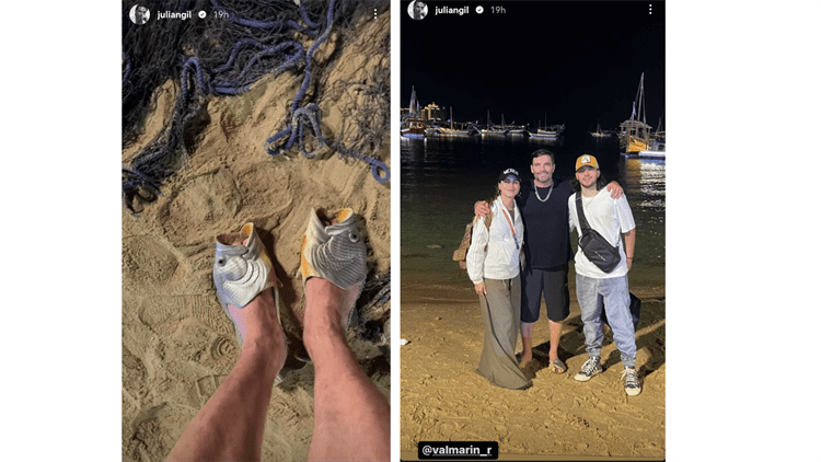 Julián Gil presumió sus chanclas de pescado en Qatar