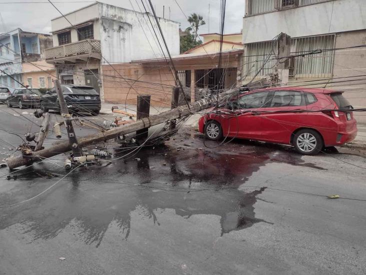 Restablecen energía a 99% de afectados por Norte en Veracruz