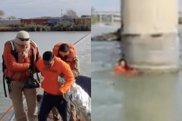 Rescatan a migrantes varados en aguas del Río Bravo (+Video)