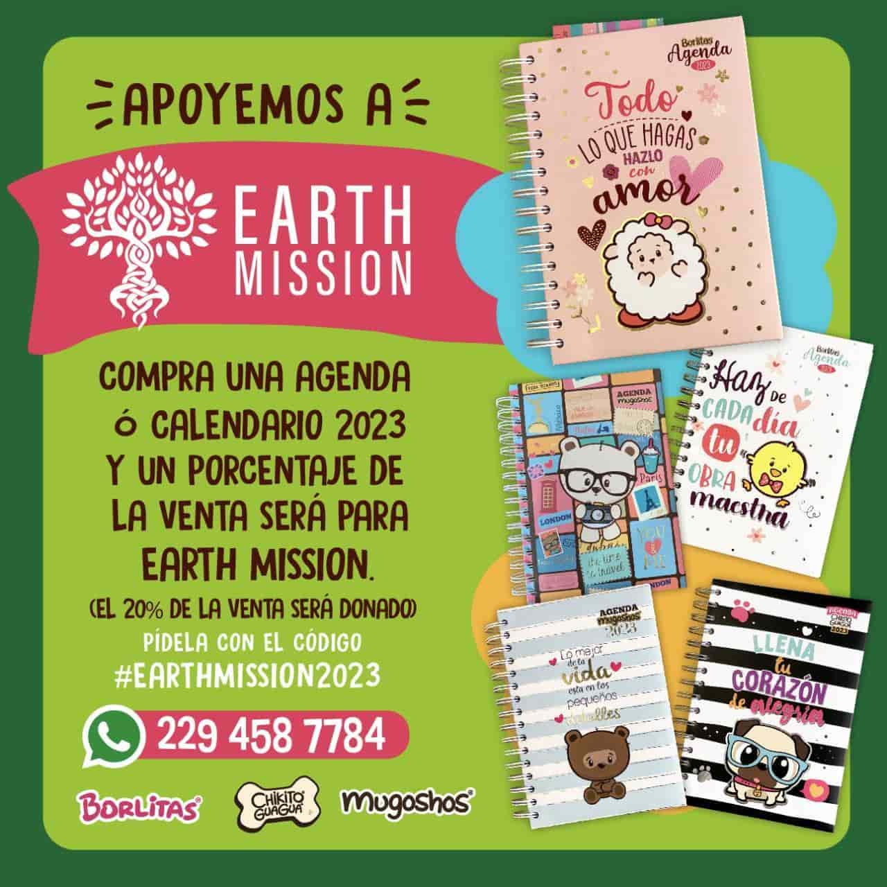 Ponen a la venta agendas y calendarios a beneficio de la Asociación Earth Mission en Veracruz