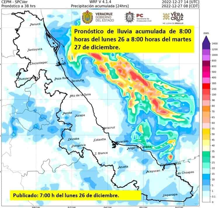 Frente frío 19 comenzará a alejarse de Veracruz; así estará el clima este lunes