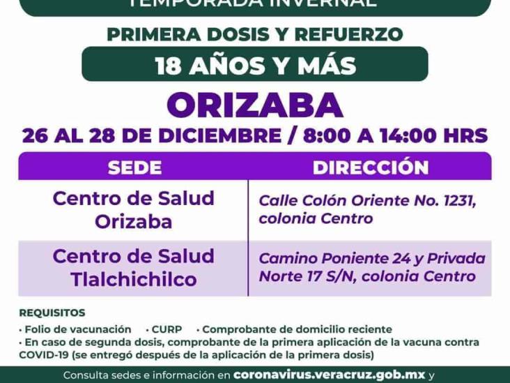 Inicia aplicación de refuerzos contra COVID-19 a población adulta de zona centro