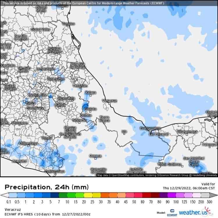 Continuarán las lluvias en gran parte del estado de Veracruz; aquí el pronóstico para este martes