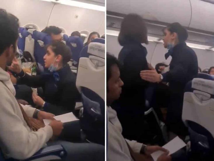 ‘No soy su sirvienta’; azafata y pasajero se encaran en pleno vuelo (+Video)