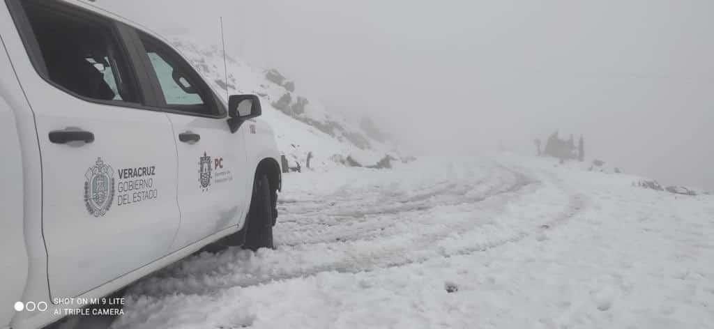 Permanecerá cerrado el Cofre de Perote mientras haya nieve en la zona: PC