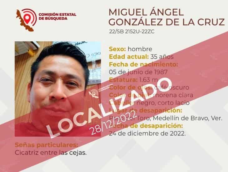 Localizan a hombre en Medellín de Bravo; estaba desaparecido desde Nochebuena