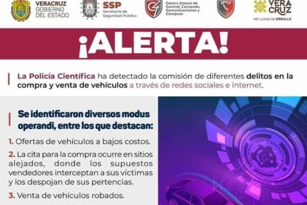 ¿Vas a vender tu auto? SSP Veracruz alerta sobre posibles fraudes ¿Vas a vender tu auto? SSP Veracruz alerta sobre posibles fraudes