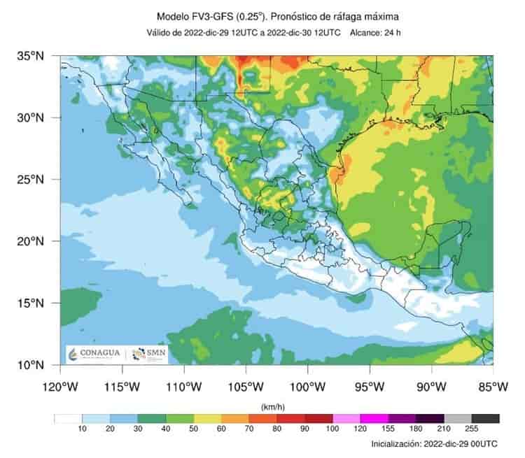 Alertan por ingreso del Frente Frío 20 en México; dejará lluvias y viento del norte