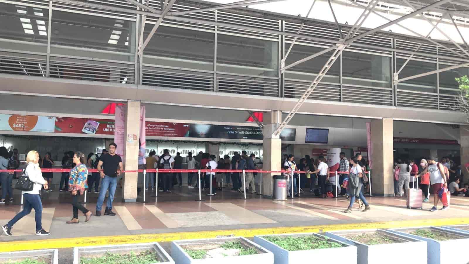 Afluencia en terminal de autobuses de Veracruz por fin de año (+video)