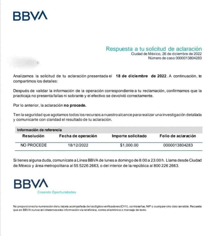 ¿Te ha pasado? Cajero de BBVA se traga dinero de cliente en Coatzacoalcos