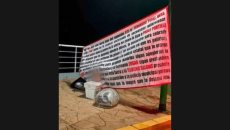Hallan restos embolsados de comandante policial junto a narcomanta en Espinal