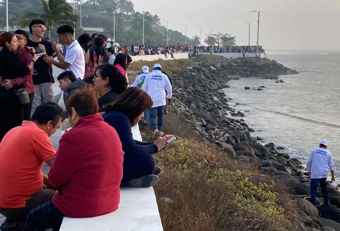 Reciben el 2023 en el bulevar Ávila Camacho en Veracruz y Boca del Río (+Video)