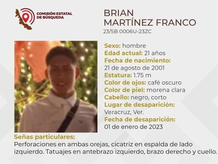 Brian desapareció en calles de Veracruz; piden ayuda para localizarlo