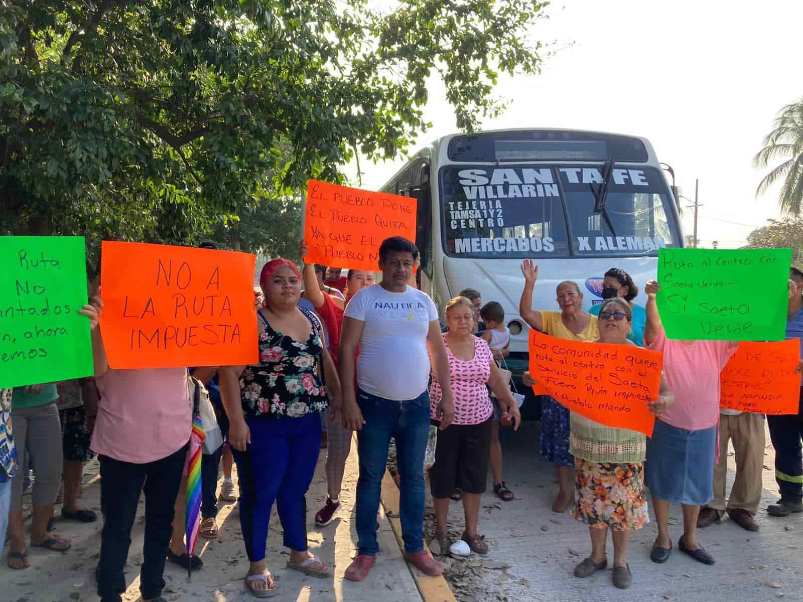 Pobladores de Santa Fe piden salida de la ruta 92 de transporte público; acusan pésimo servicio(+Video)