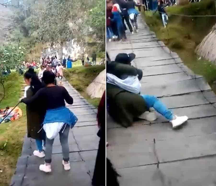 Colapsa puente colgante con turistas en Chiapas; hay al menos 10 heridos(+Video)