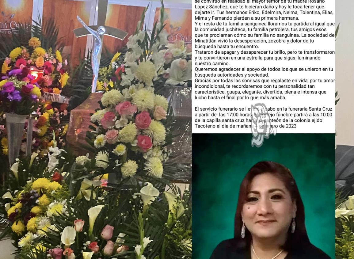 Entusiasta, alegre y solidaria; Minatitlán despidió a Pilar