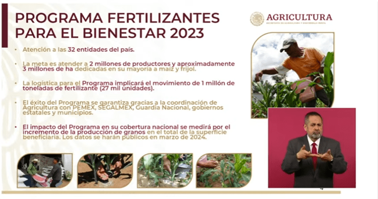 Gobierno garantiza entrega de fertilizantes gratuitos en todo el país