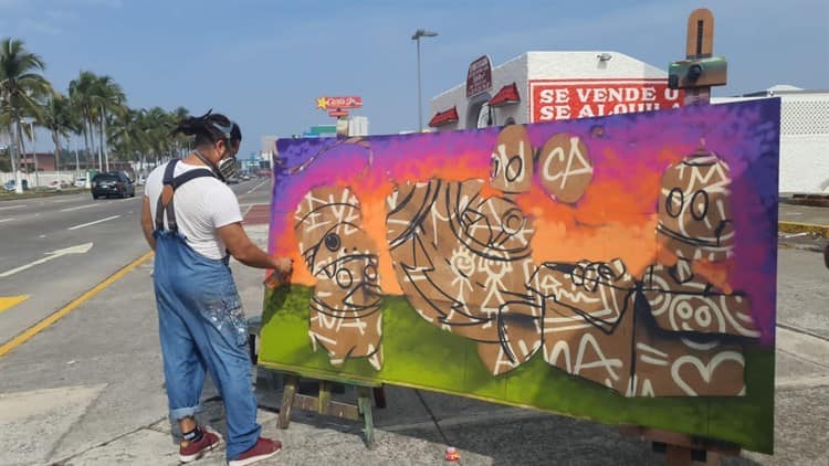 Arte a cambio de juguetes para niños de la calle en Boca del Río