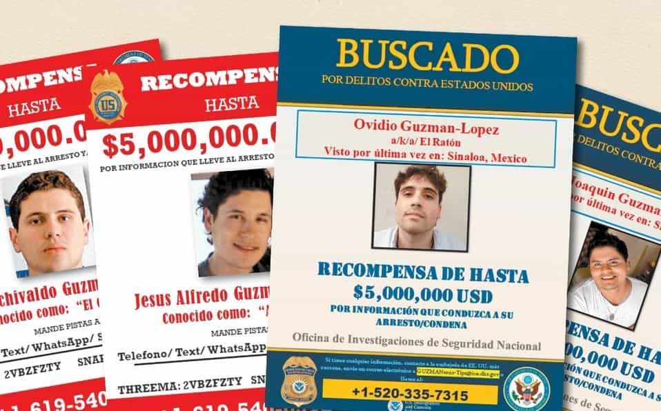 EU ofrecía hasta 5 mdd de recompensa por cualquier hijo de “El Chapo”