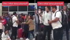 ¡En la movida! Cachan infidelidad en pleno aeropuerto (+Video)