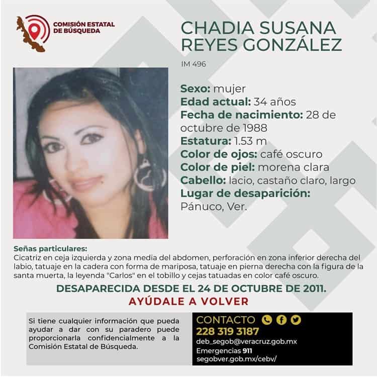 ¡Sin pistas de Chadia Susana! La buscan desde 2011 en Pánuco