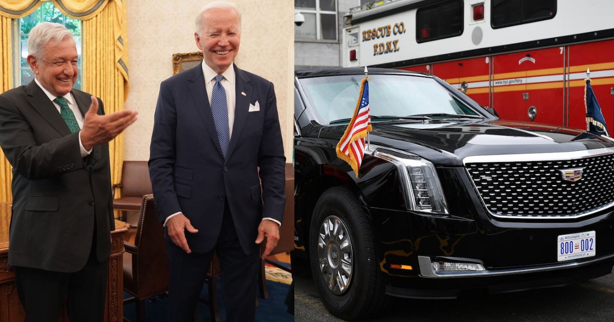 ¡A “la Bestia”!: El coche blindado en el que viajarán AMLO y Biden del AIFA a CDMX