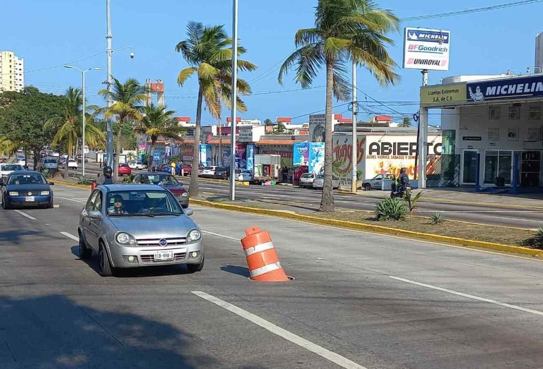 Tapan registro en pleno bulevar Miguel Alemán en tiempo récord