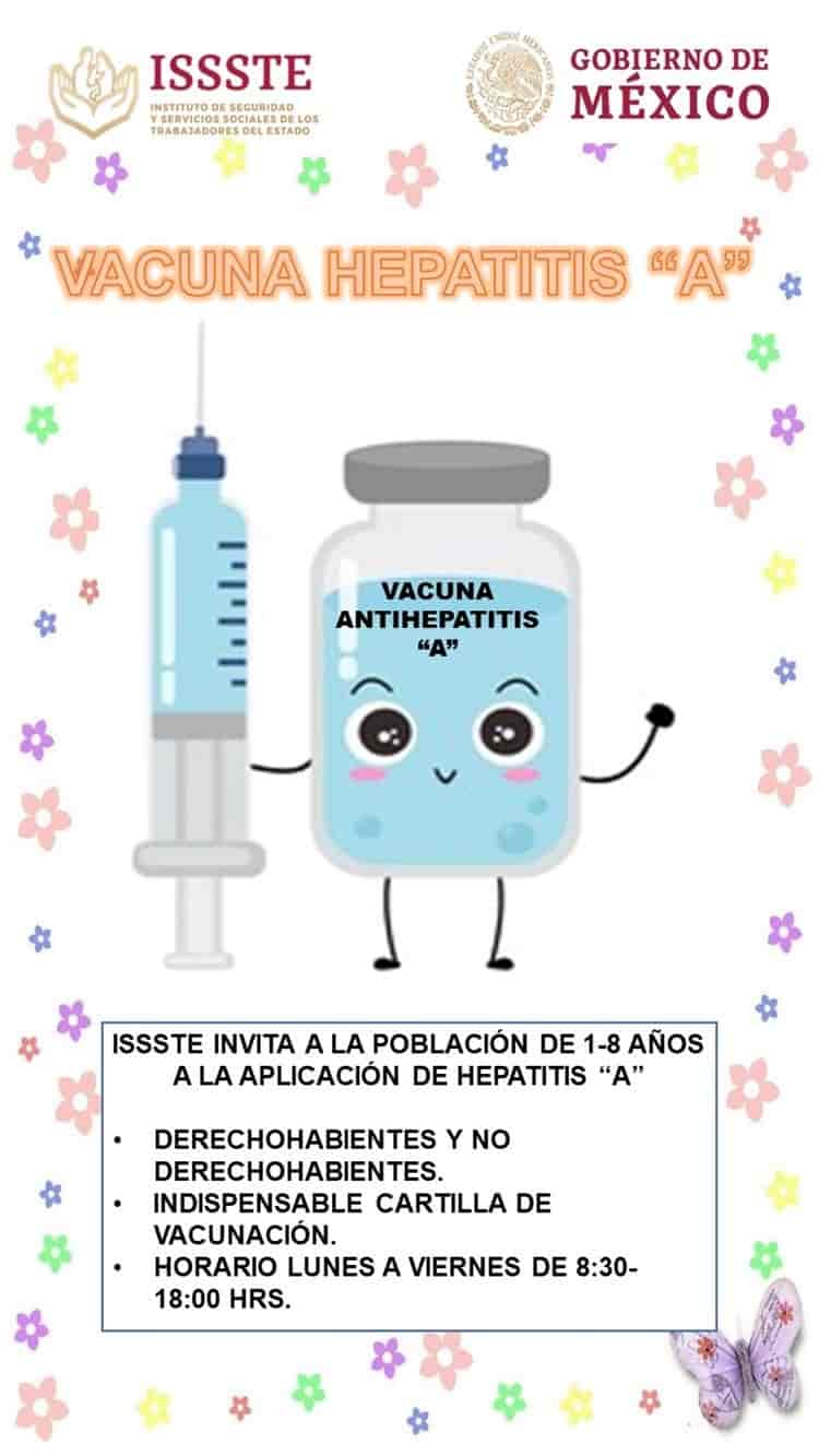 Aplicará ISSSTE vacunas contra hepatitis A y varicela