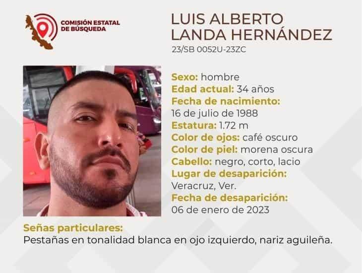 Buscan a Luis Alberto en Veracruz, desapareció el día de reyes