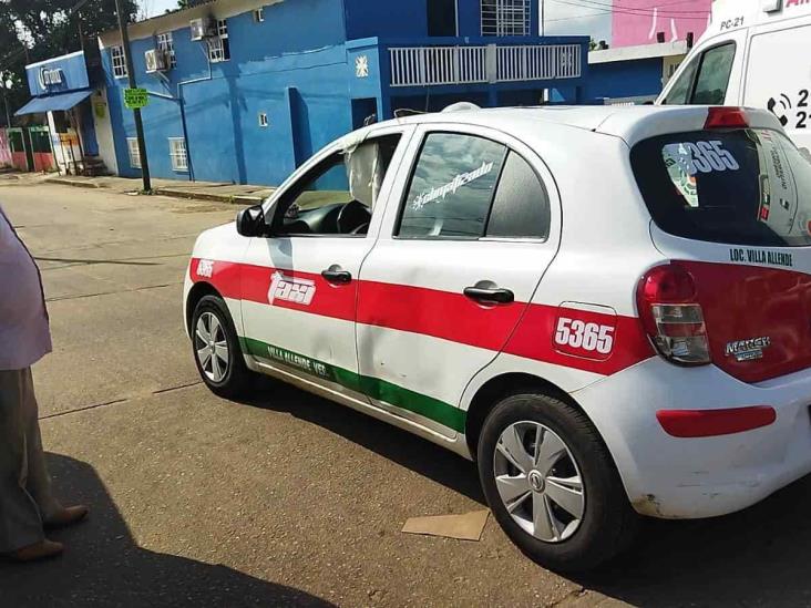 Ciclista chocó contra taxi en Villa Allende