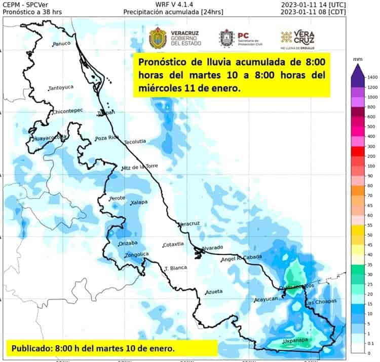 Seguirán los nublados en varias regiones de Veracruz; así estará el clima este martes