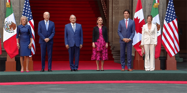 Justin Trudeau y  Joe Biden llegan al Palacio Nacional (+Video)