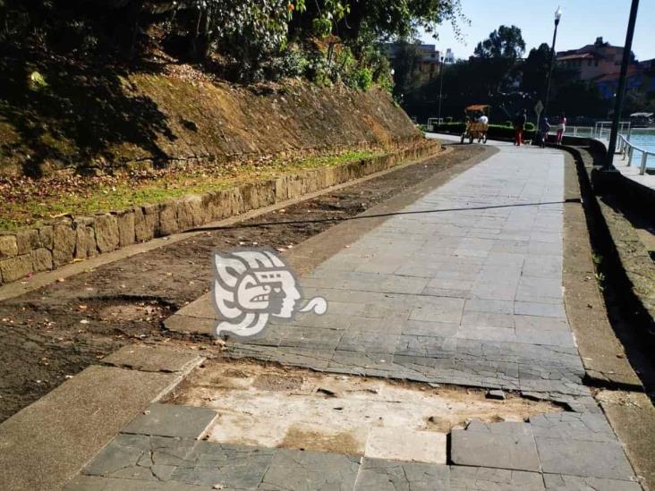 Paseo de Los Lagos, en Xalapa, con años de visible abandono