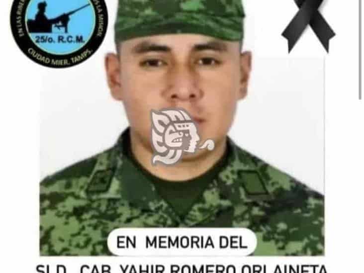 Rinden homenaje en Minatitlán a soldado abatido en enfrentamiento en Tamaulipas