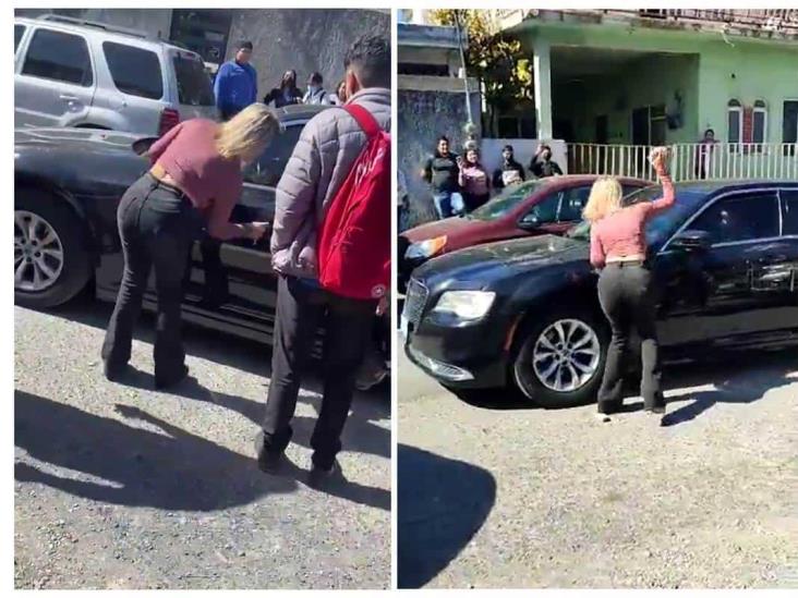 Mujer encuentra a su pareja con ‘la otra’ y le deja recuerdito (+Video)