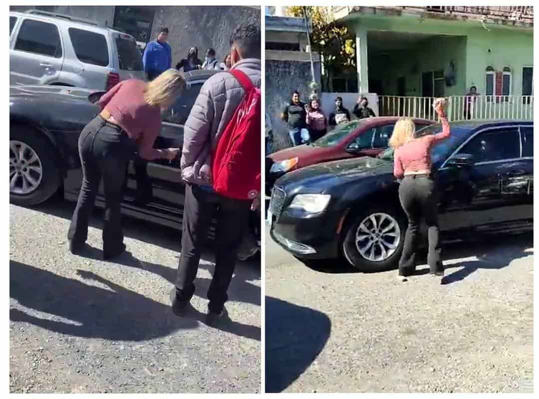 Mujer sorprende a su pareja con la otra; les deja un recuerdito (+Video)